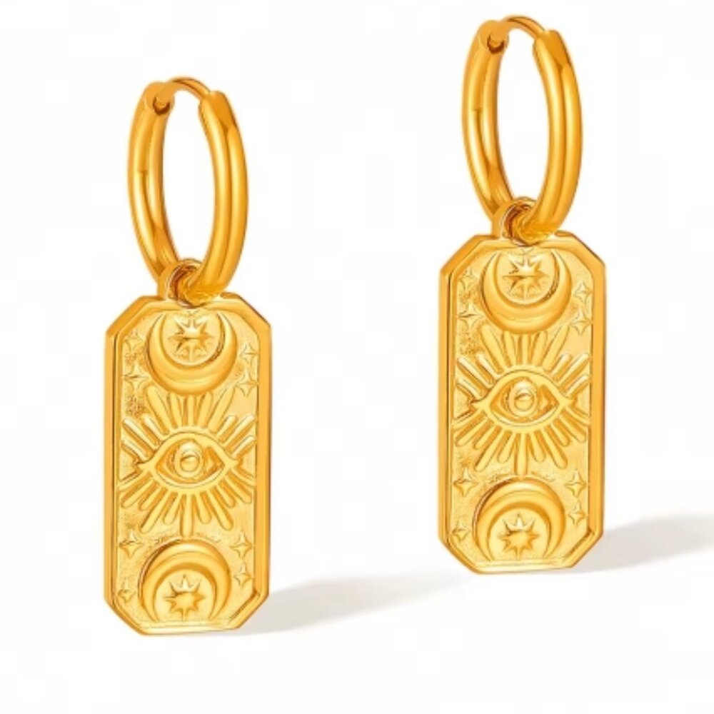 Women's Gold Earrings, Women's Jewelry, Gold Jewelry, Hoop Earrings, Gift Idea